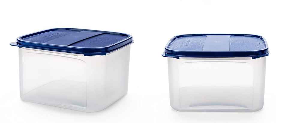 Signoraware Modular Square Container | 2.6 L | Set of 2 | Blue | Kitchen Storage Container