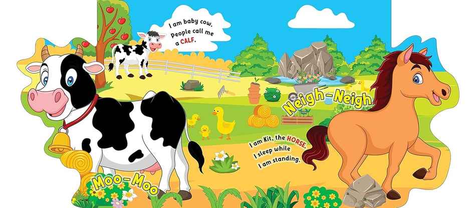 At The Farm- Lift The Flap Book For Kids Age 3-6 Yrs|Colourful Pictures | Kids Early Learning Book