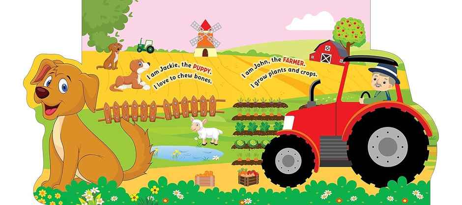 At The Farm- Lift The Flap Book For Kids Age 3-6 Yrs|Colourful Pictures | Kids Early Learning Book
