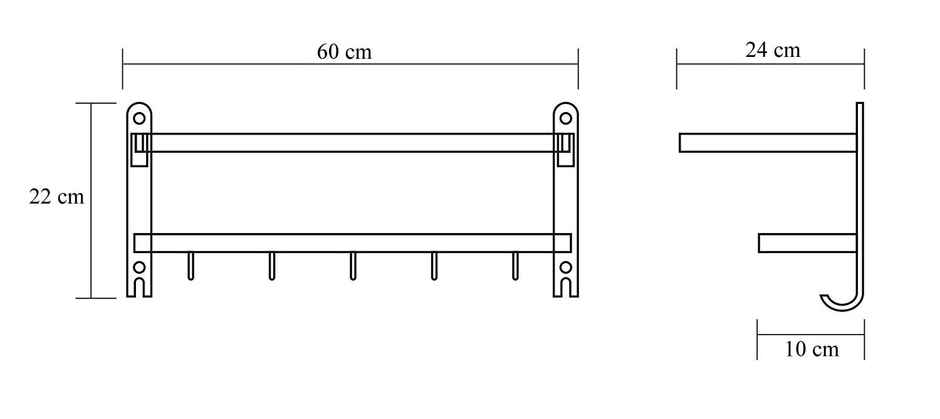 Plantex 24 Antique Folding Towel Rack for Bathroom