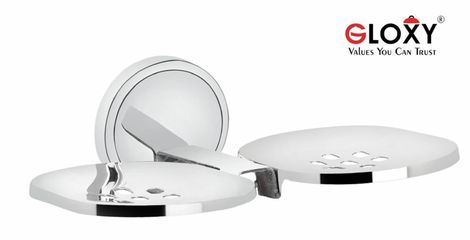 GLOXY Double Soap Holder for Bathroom Rust Proof Soap Stand Bathroom Accessories SS202