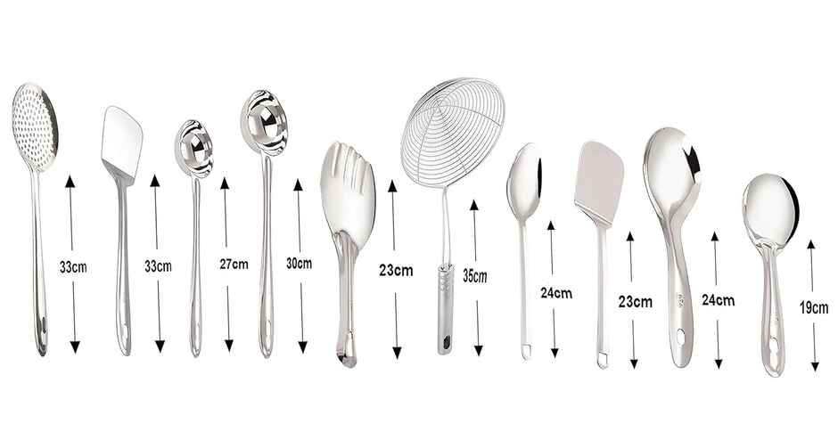 Petals Stainless Steel Cooking and Serving Spoon Spatula Set