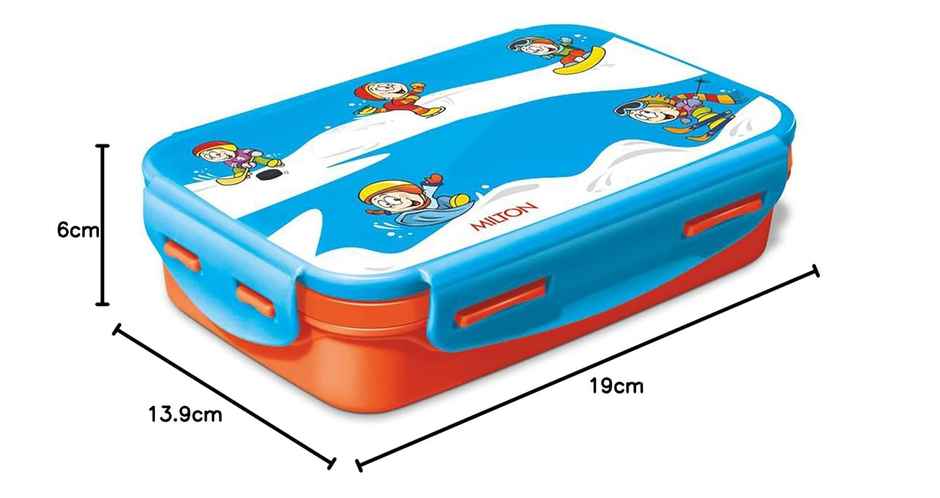 MiLiteron Steely Deluxe Mini Inner Steel Kids Tiffin Box | Orange