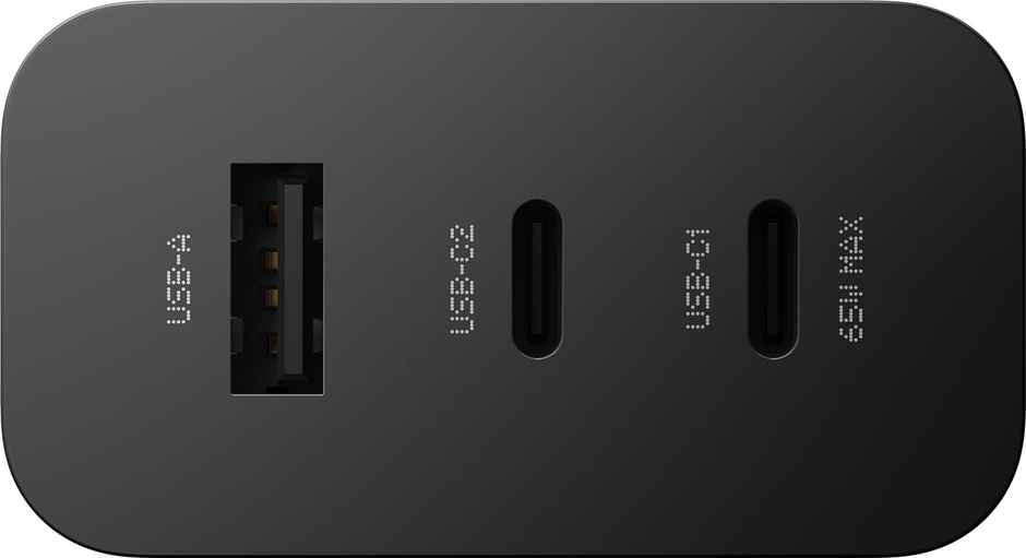 CMF by Nothing 65 W Gan 3 A Multiport Mobile Adaptor - Dark Grey