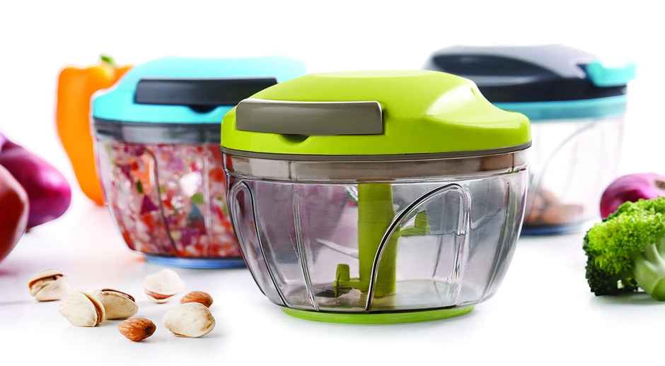 Crystal Plastic Xpress Pull N Chop Mini, 450 ml, Multicolour