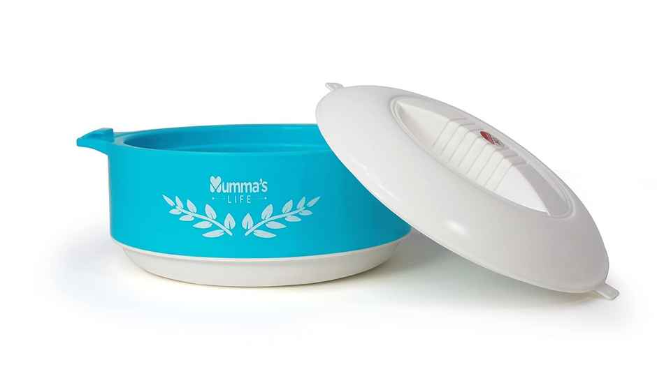 Mumma's Life Plastic Casserole With Lid For Roti/Chapati (Blue) (2000Ml)