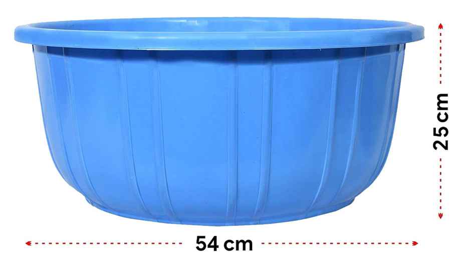 Kuber Industries Plastic 40 L Bath/Washing Tub|Multipurpose With Unbreakable (Blue)