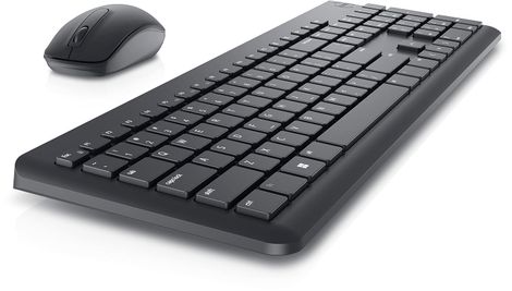 Dell Km3322W Wireless Usb Keyboard And Mouse Combo Anti-Fade & Spill-Resistant Keys- Black