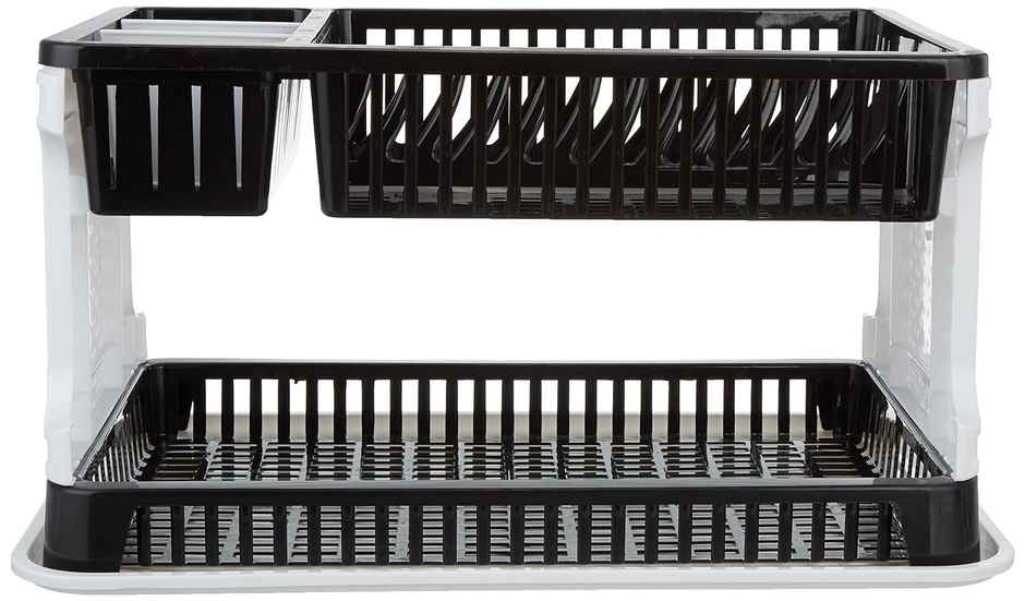 Clazkit Plastic Kitchen Organizer Rack With Water Storing Tray | 51 x 33x 27 cm (Colour May Vary)