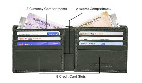 Urban Forest Men's George Leather Wallet | Green