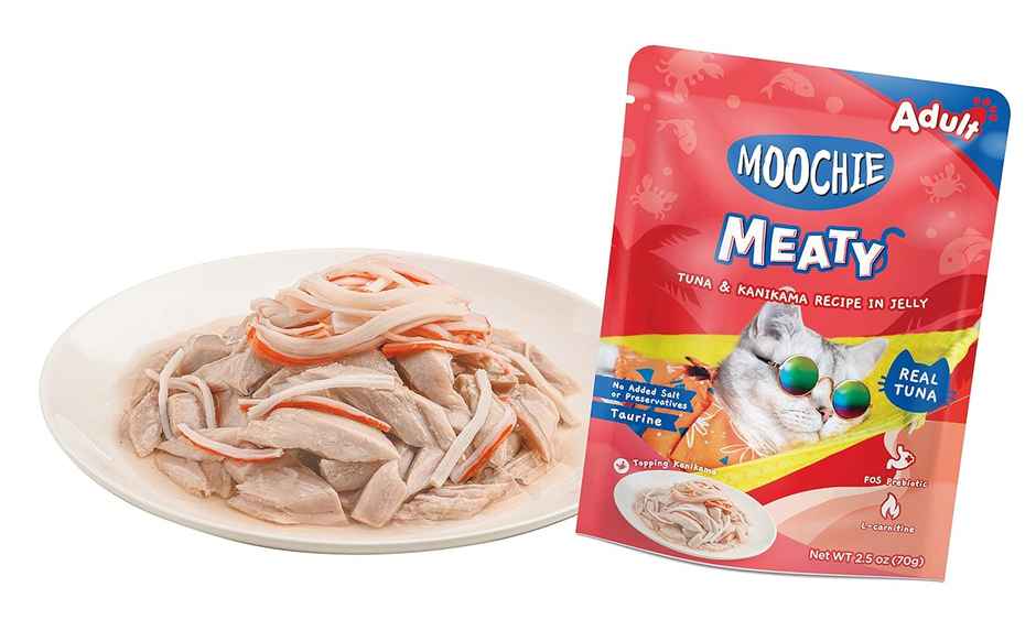 Moochie Meaty Wet Food Tuna & Kanikama Recipe In Jelly For Cats