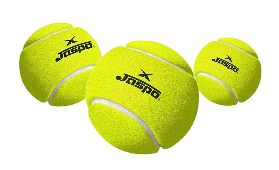 Jaspo Natural Rubber Synthetic Light Weight Cricket Tennis Ball Green Pack Of 3 Green 6 Years+