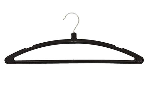 Kuber Industries Plastic 6 Piece Hanger Set for Wardrobe|Multipurpose Hanger Organizer (Black)