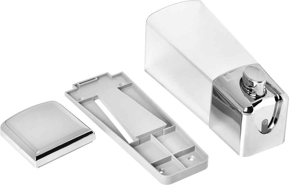 Plantex ABS Plastic Refillable Soap Dispenser for Shampoo Body Lotion - Chrome Finish