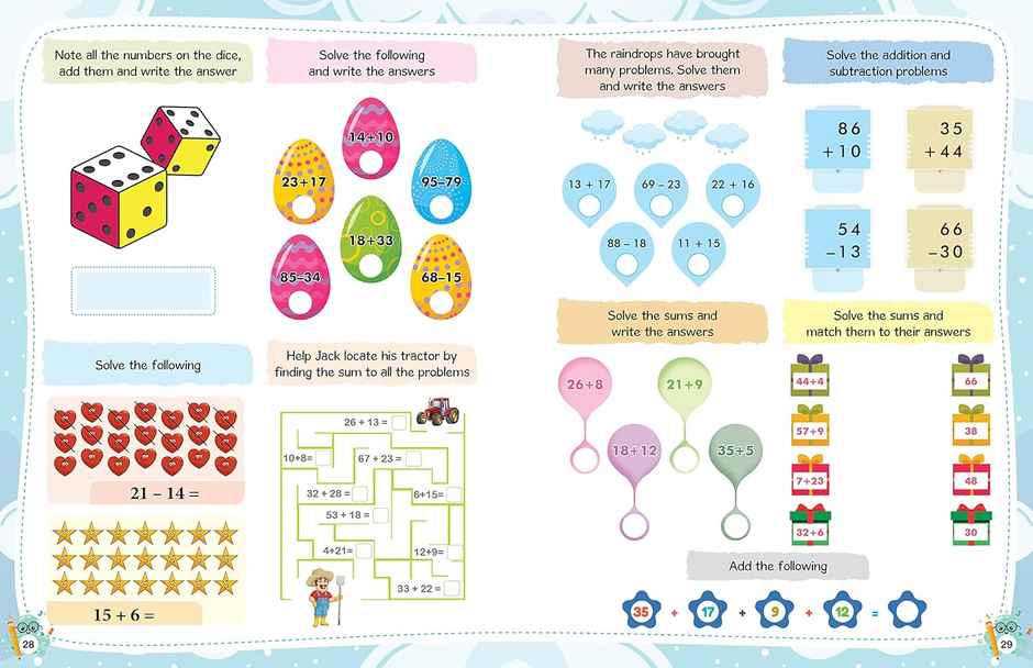Math Activity Book for Kids - 200+ Addition and Subtraction for Age 3+ Years