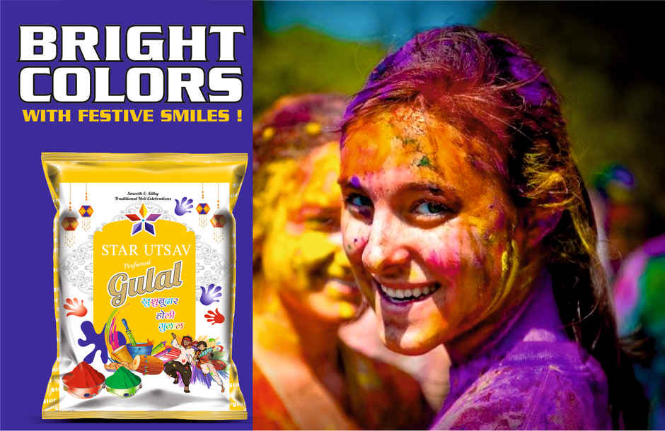 Utsav Gulal for Holi | Yellow | Star