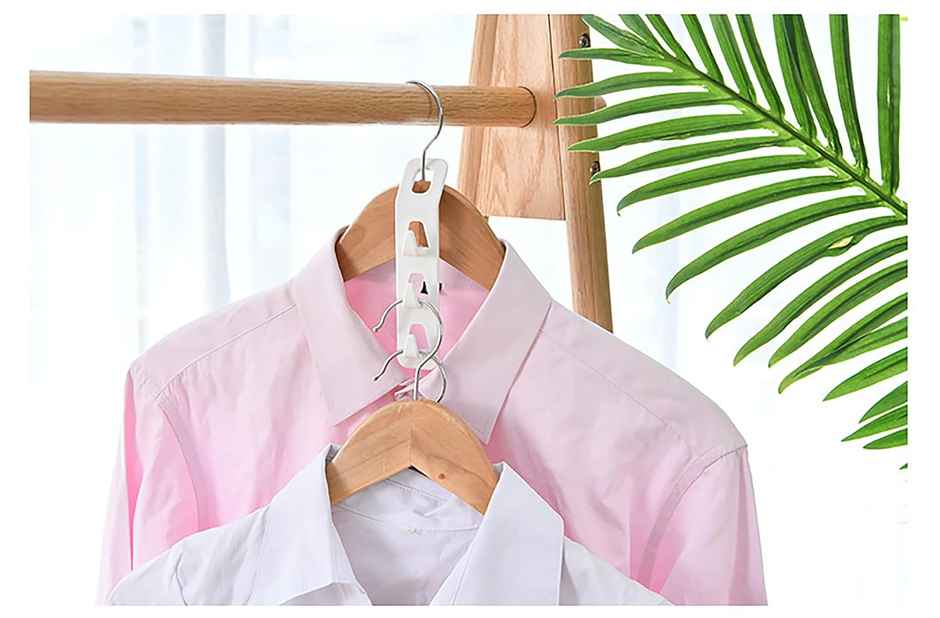 New Dawn Set Of 4 Cloth Hangers For Wardrobe Multi-Function Shirt Hanger