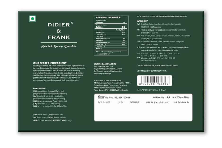 Didier & Frank Assorted Dark Chocolate