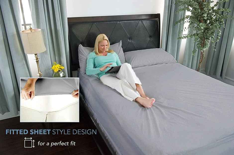Lifelong Saferest Mattress Protector Waterproof Bed Protector 72 in X 78 in- King - Grey