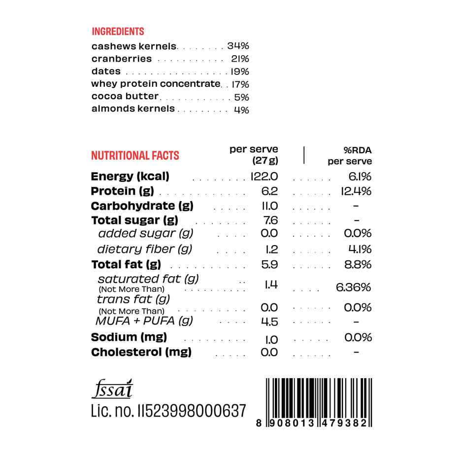 The Whole Truth Cranberry Protein Bar Combo