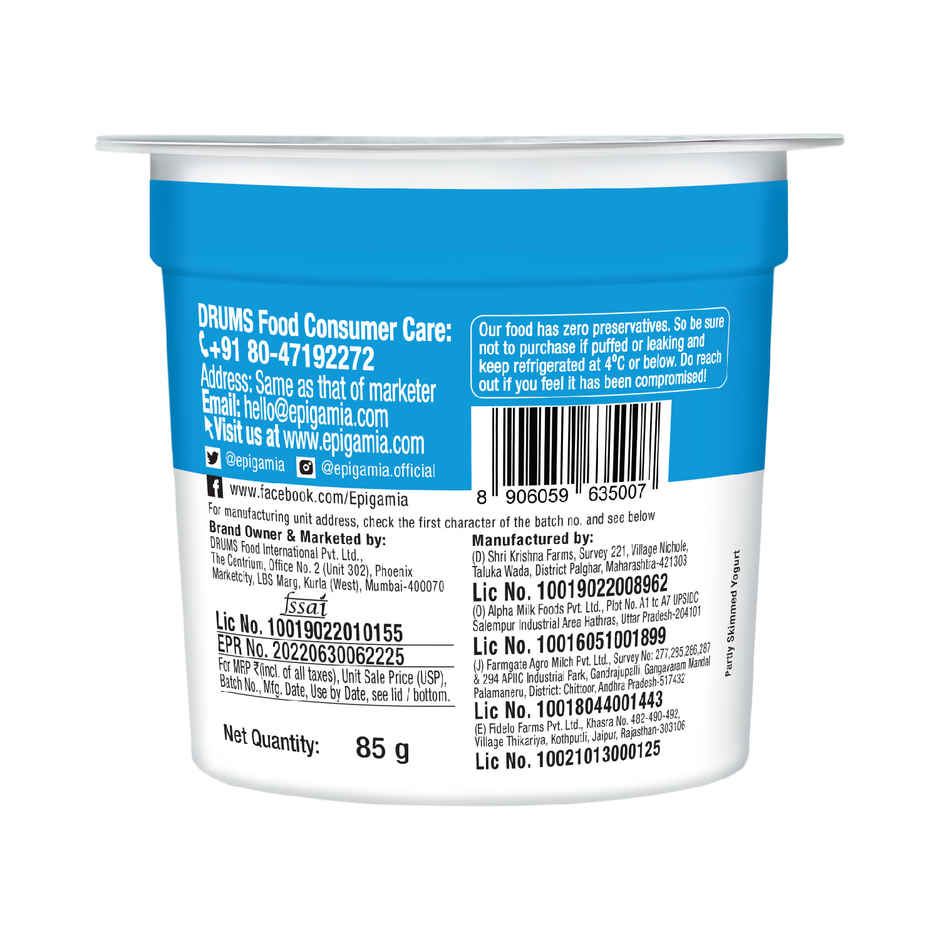 Epigamia Greek Yogurt- Natural | Combo