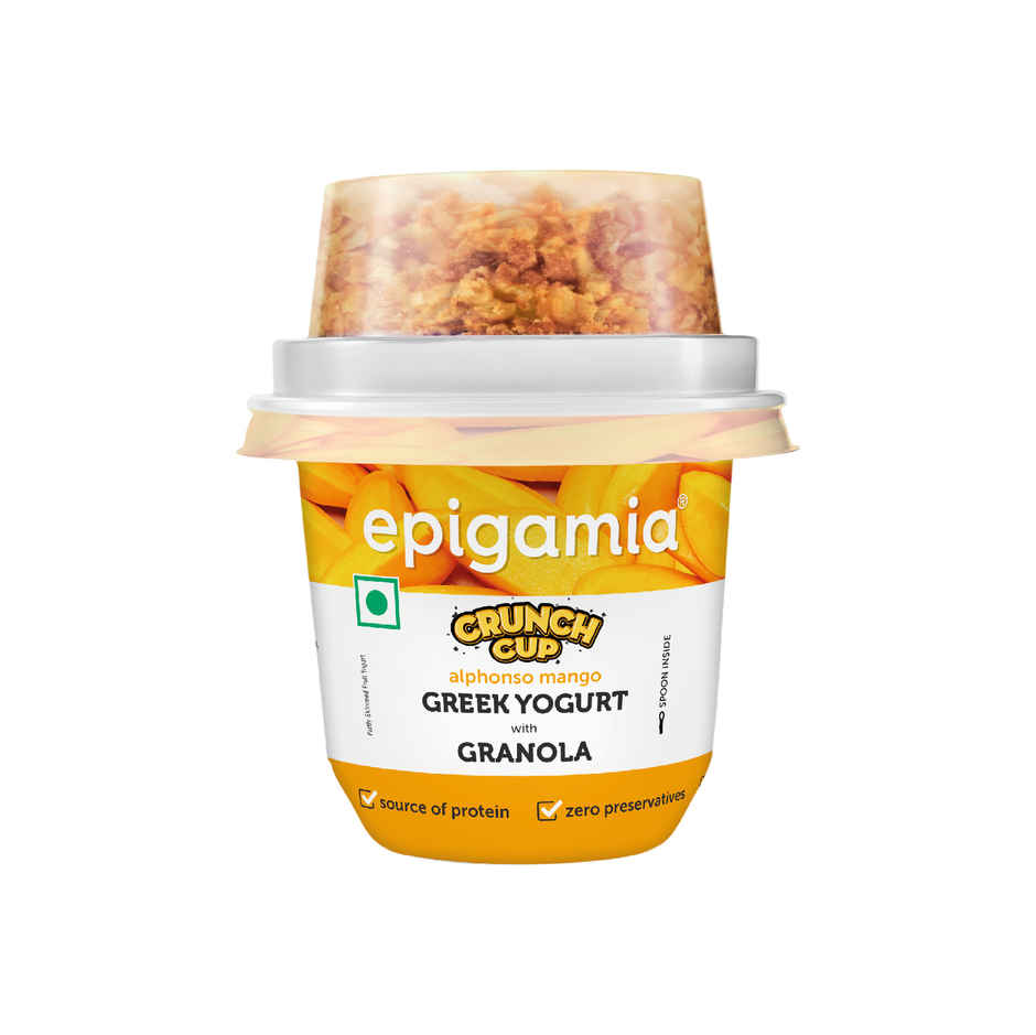 Epigamia Mango Crunch Cup - Greek Yogurt With Granola
