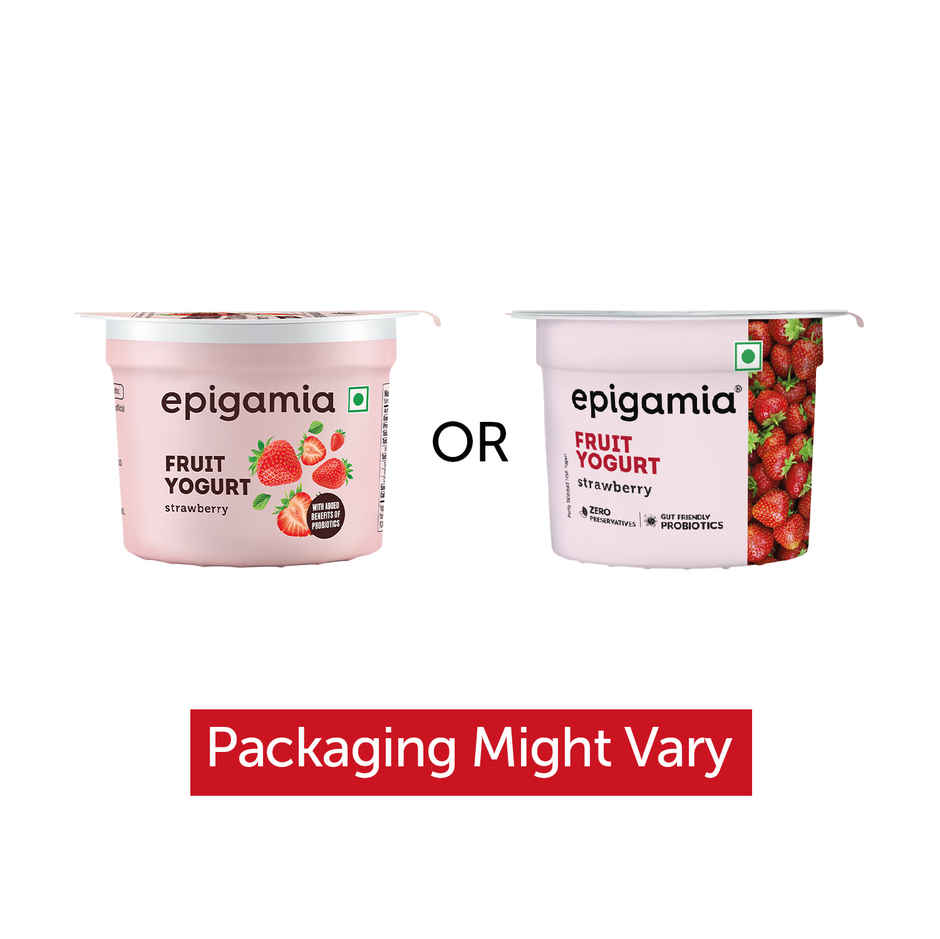 Epigamia Fruit Yogurt- Strawberry Combo