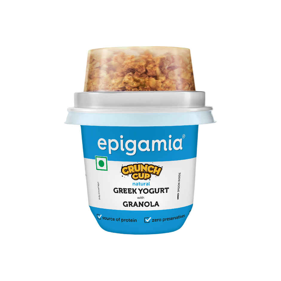 Epigamia Natural Crunch Cup | Greek Yogurt With Granola