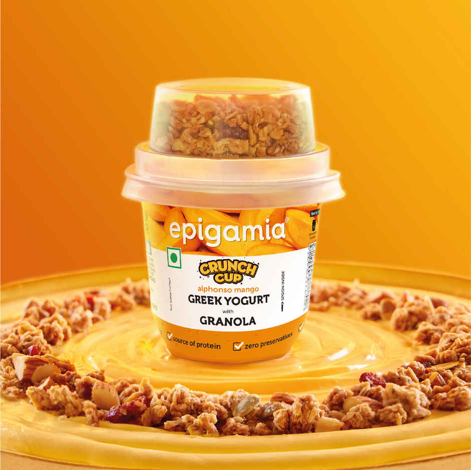 Epigamia Mango Crunch Cup - Greek Yogurt With Granola