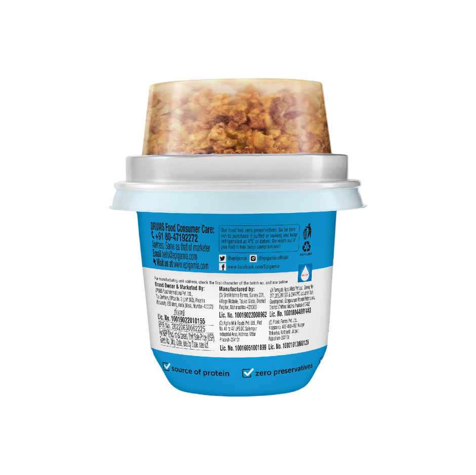 Epigamia Natural Crunch Cup | Greek Yogurt With Granola