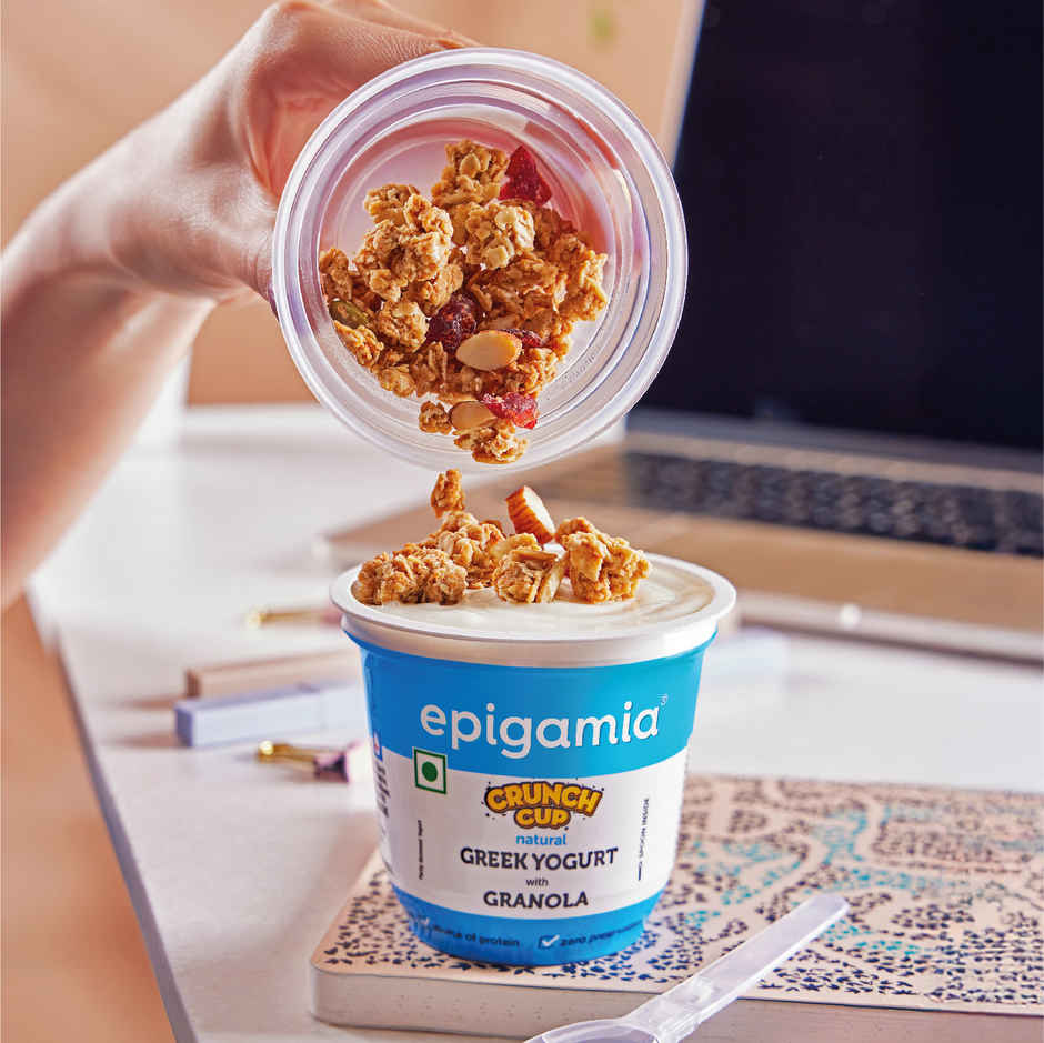 Epigamia Natural Crunch Cup | Greek Yogurt With Granola