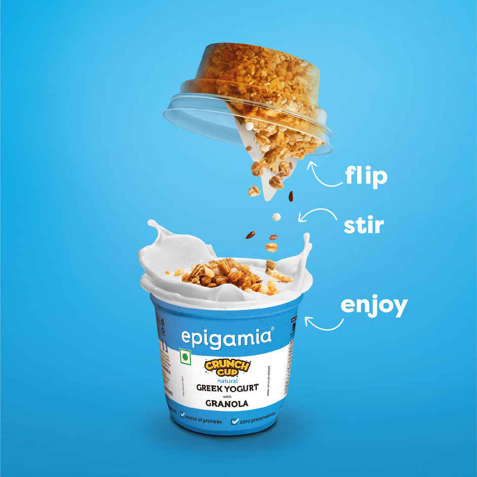Epigamia Natural Crunch Cup | Greek Yogurt With Granola