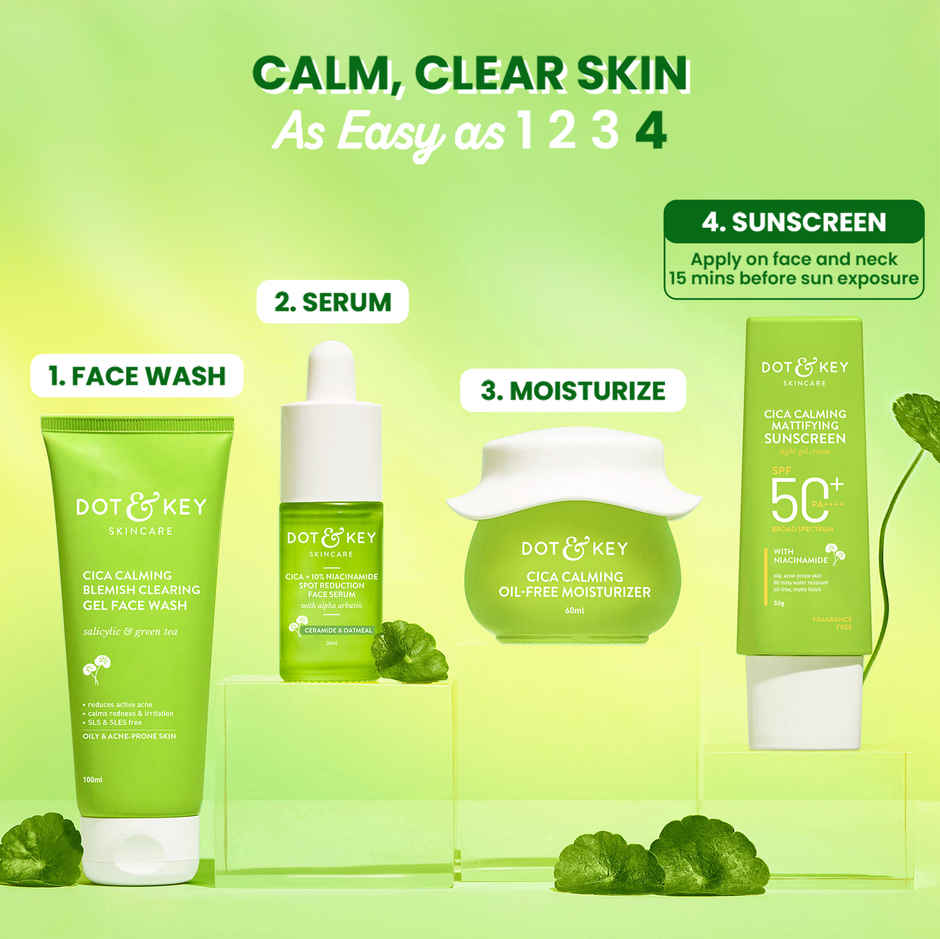 Dot & Key Cica Niacinamide Face Sunscreen SPF 50 PA+++ Uv Protection For Oily And Acne Prone Ski