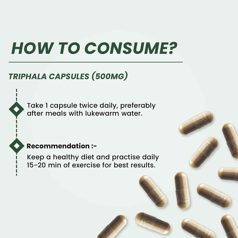 Ayuvya Triphala Health Supplement for Digestion Support