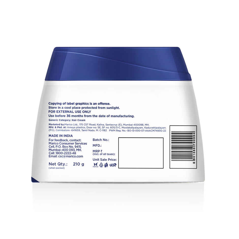 Parachute Advansed Coconut & Rosemary Hair Cream |Anti  Hair Fall |10X Hair Breakage Reduction