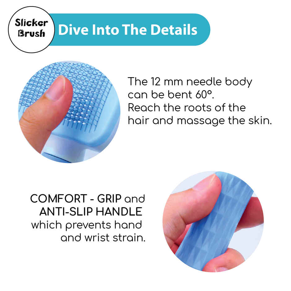 Papa Pawsome Self Cleaning Slicker Brush - Rectangle