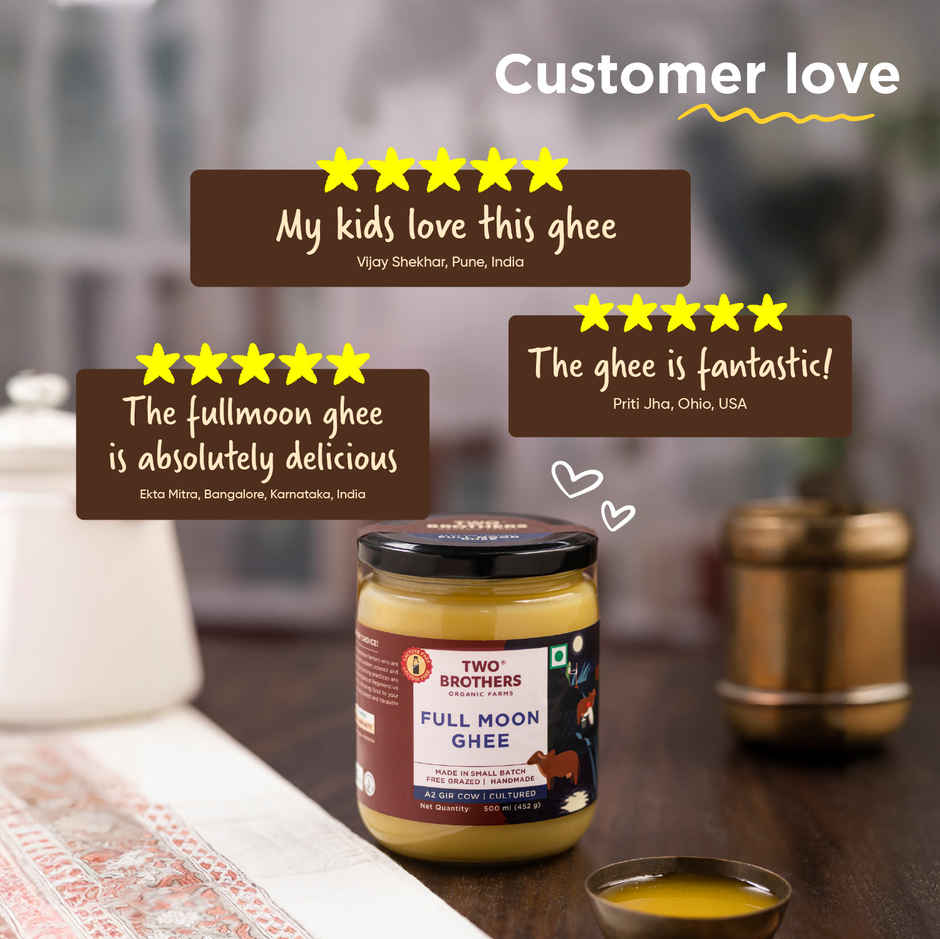 Two Brothers A2 Desi Gir Cow Full Moon Cultured Ghee