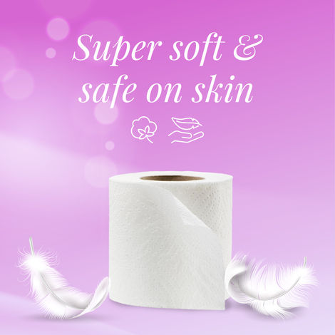 Origami 3 Ply Toilet Tissue Paper Roll - 340 Pulls Per Roll