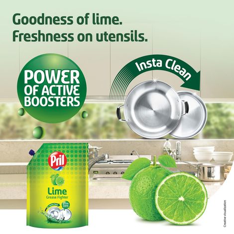 Pril Lime Dishwash Liquid | Pouch