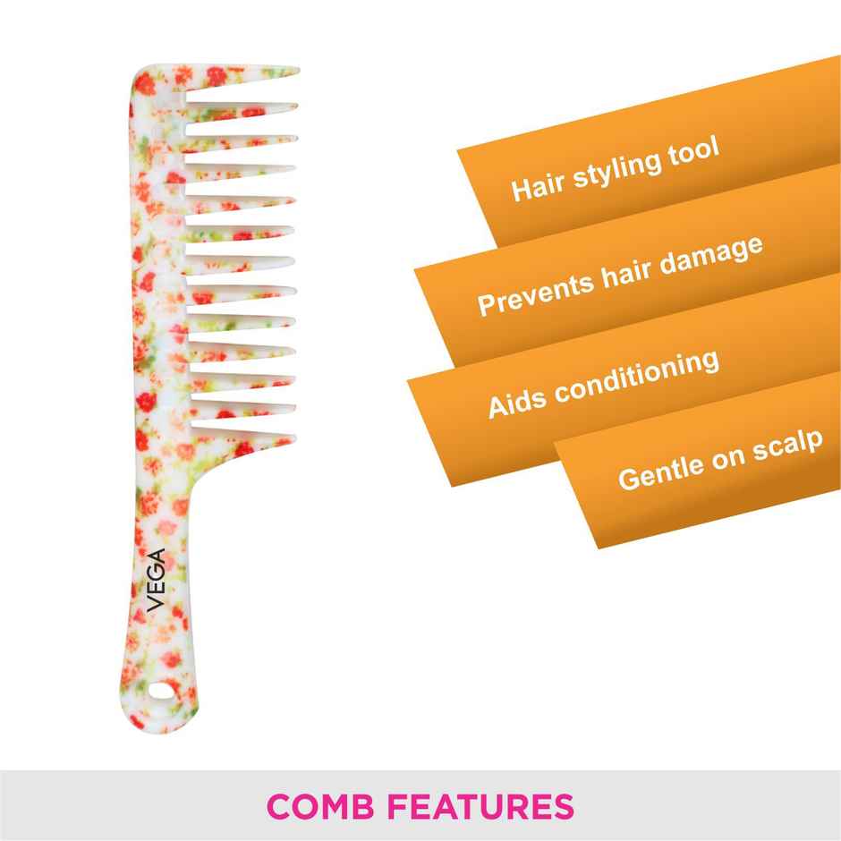 VEGA Bloomy Shampoo Hair Comb For Men And Women | Dc-1268H