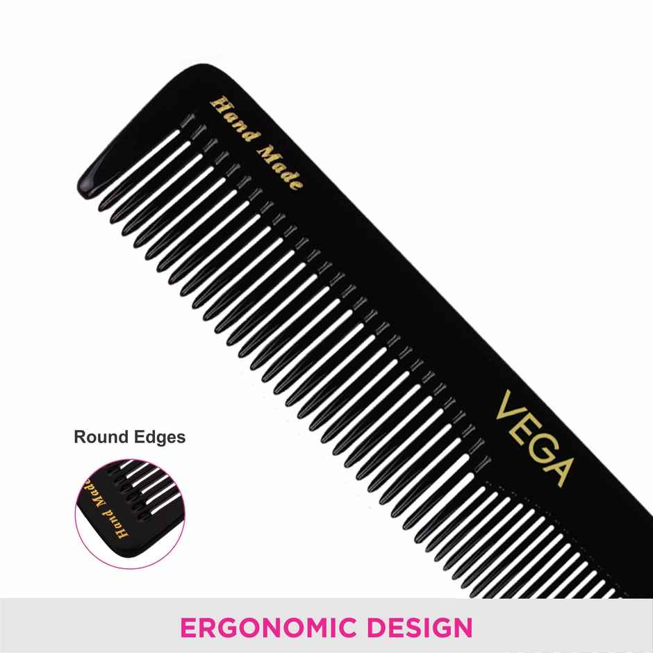 VEGA Graduated Dressing Hair Comb,for Men and Women, Black,Handmade | HMBC-118
