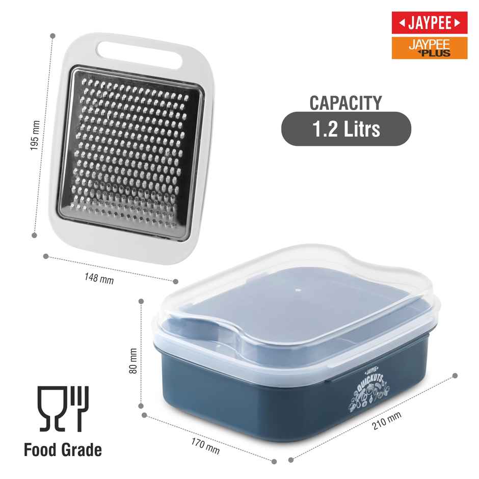 Jaypee Quickcuts Stainless Steel Multipurpose Plate Grater Set | Blue