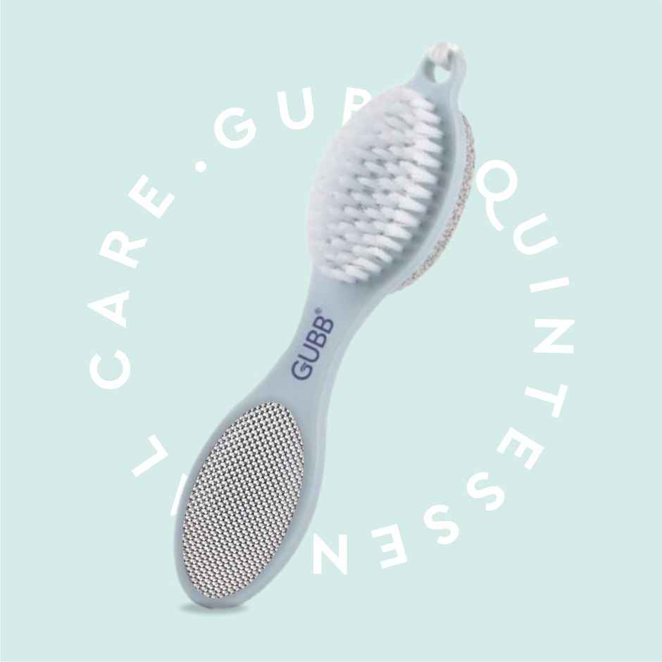 GUBB 4 Way Pedicure Set For Dead Skin Removal - Pumice Stone, Foot Brush, Foot Rasp & Foot File Set