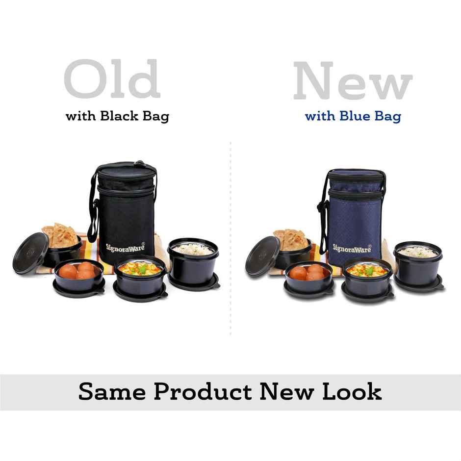 Signoraware Monarch Executive Big Microsafe Steel Lunch Box Food Grade Stainless Steel | Assorted