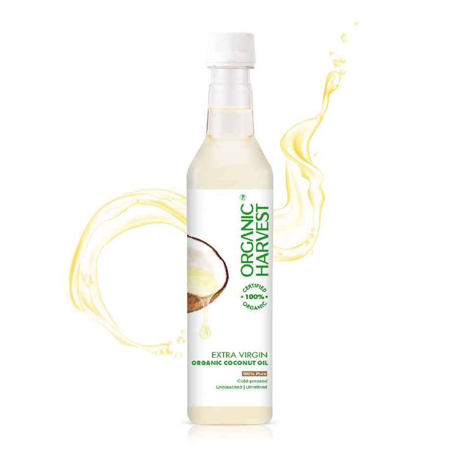 Organic Harvest Cold Pressed Extra Virgin Organic Coconut Oil For All Types Of Hair Skin