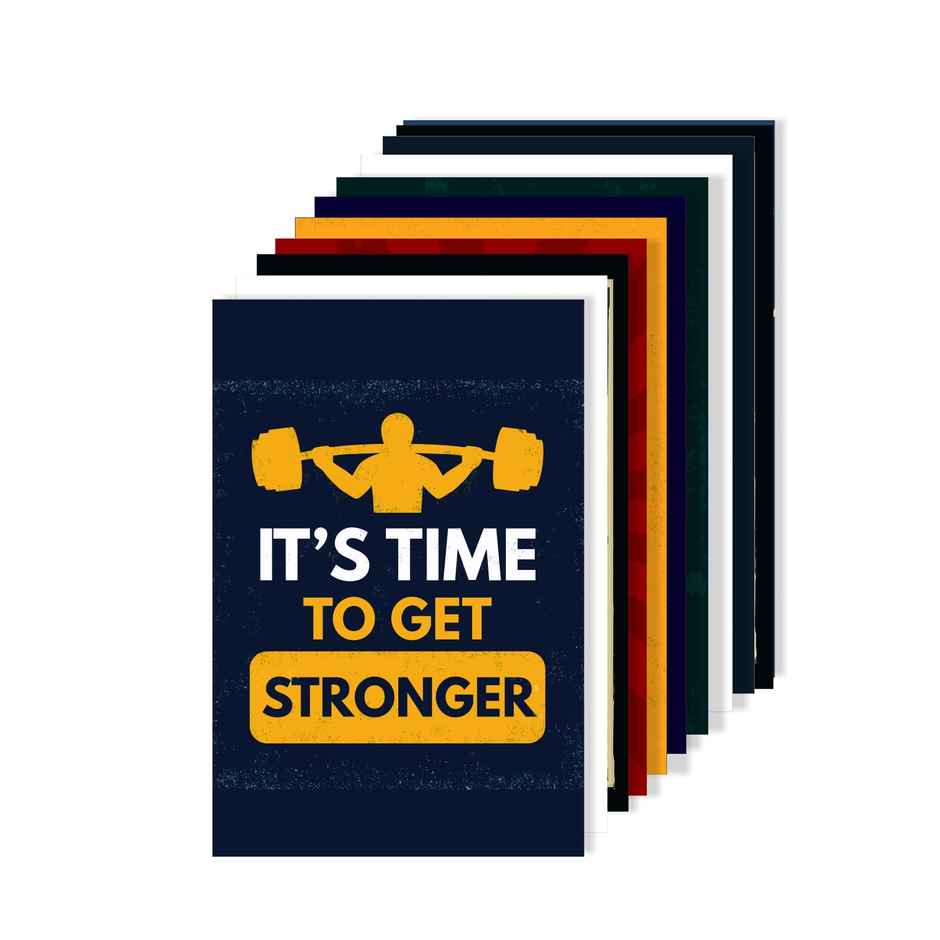 Paper Plane Design Motivational Gym/Fitness Workout Posters | Set of 10 | (12 Inch x 18 Inch) D16