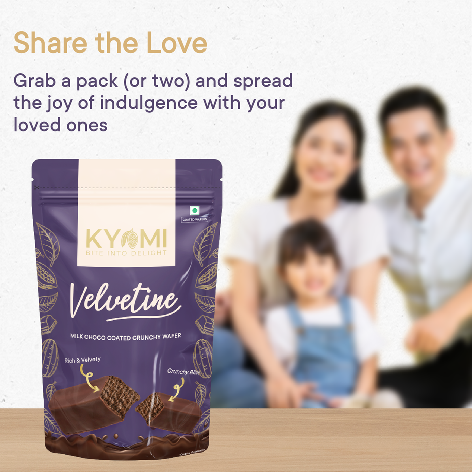 KYOMI Velvetine Milk Choco Coated Crunchy Wafers