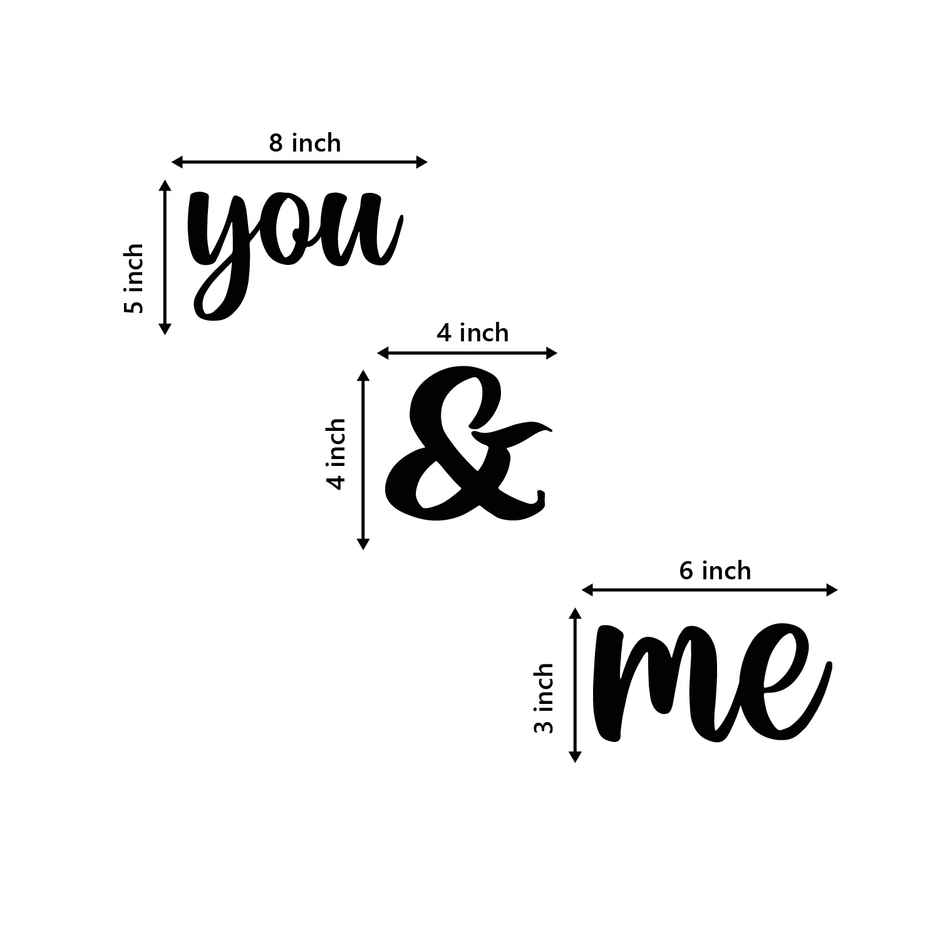 You & Me Wooden Wall Decor | Valentine Gift | EcraftIndia