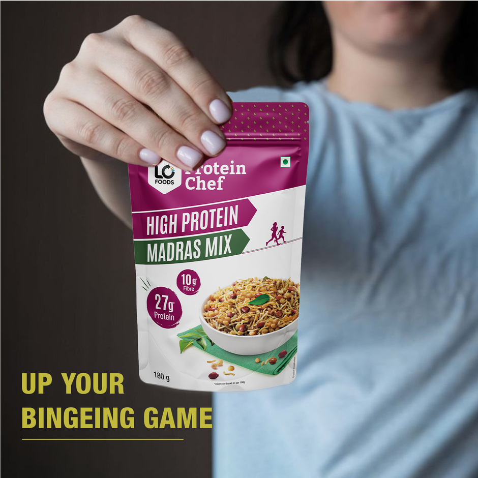 Protein Chef Madras High Protein Mixture Namkeen | Healthy Snacks | No Transfat, No Preservatives