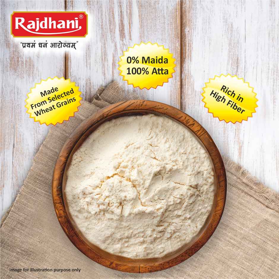 Rajdhani Chakki Fresh Atta | 100% Atta, 0% Maida